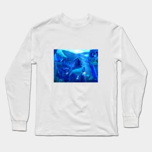 the deep azure Long Sleeve T-Shirt